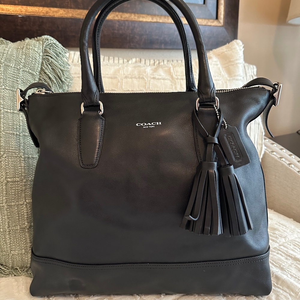 Coach Legacy Leather Rory NS Satchel 19892 Black MSRP $398